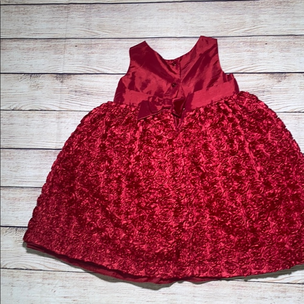 Adorable Red Flower Holiday Dress - Picture 4 of 7